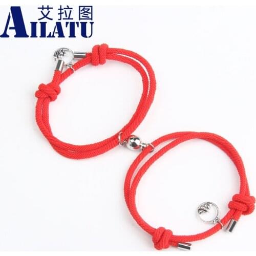 Attract Couples Bracelets Multicolor String Magnet Long Distance Love Jewelry Provide Customer Design Colors