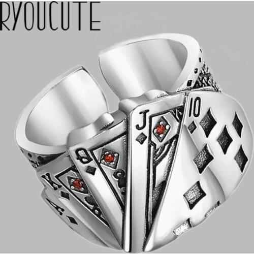 Luxury Brand Poker Rings For Women Wedding Engagement Charm Knuckle Rings Men Vintage Jewelry Romantic Party Gift