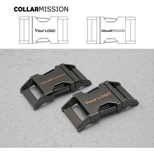 Retailing engraved gun black metal buckle quick side release 25mm ， we provide laser engraving service customize LOGO CK25QH