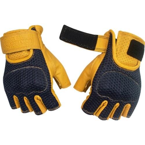 Mesh breathable motorcycle gloves retro sheepskin cycling gloves touch screen motorbike gloves motocross gloves guantes moto