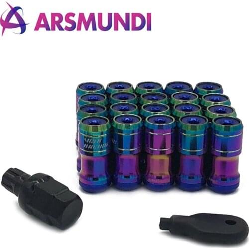 VOLK Neo Chrome Concealed Heptagon Formula Steel Wheels Lock Lug Nuts