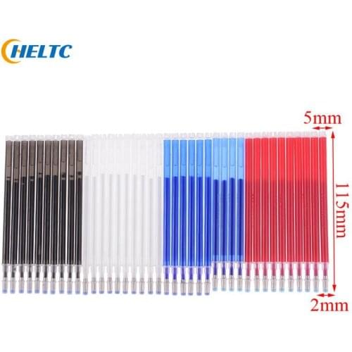10Pcs/lot Erasable Refill Pens High Temperature Disappearing Fabric Marker Pen for Patchwork Fabric PU Leather Mark Sewing Tool