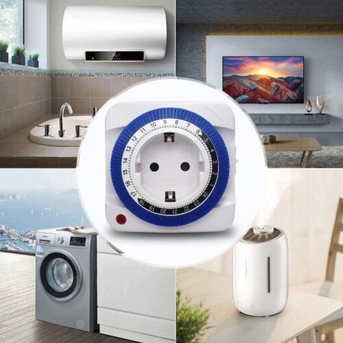 Timer Switch Socket Automatically Turn On Off Electrical Appliances 24 Hours Mechanical Plug-in Timing Socket Time Controller