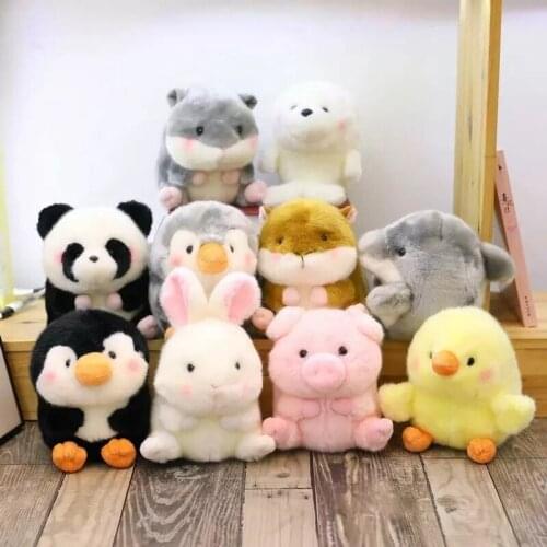 Cute Ball Shape Animals Plush panda toyPink Pig penguin Plush doll Yellow Duck toy Kids Soft Toys Birthday Gift Children Present