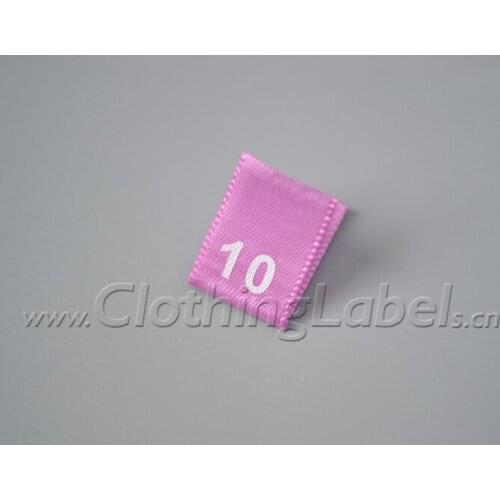 Custom printed label for clothing printed tag size label satin material garment washable care label clothing red white colorlogo