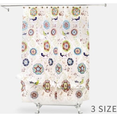 Shower Curtain Bathroom Curtain Partition 1.8m x 2m 2m x 2m 2.4m x 2m Batik Hummingbird