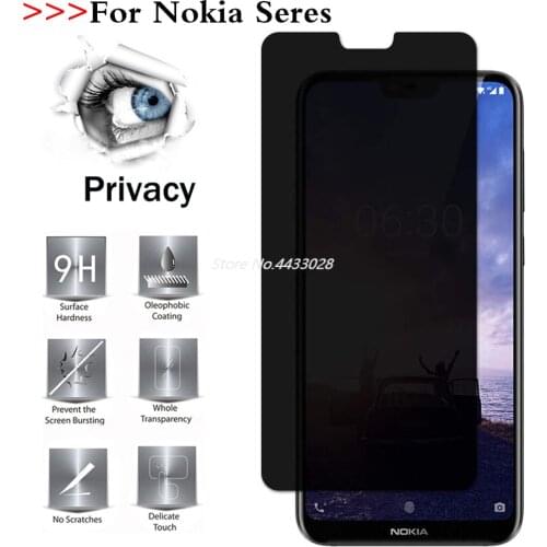 Privacy Glass For Nokia 5 6 7 8 2017 Tempered Glass Screen Protector For Nokia 7 Plus Anti Peeping Glare Protective Film Glass