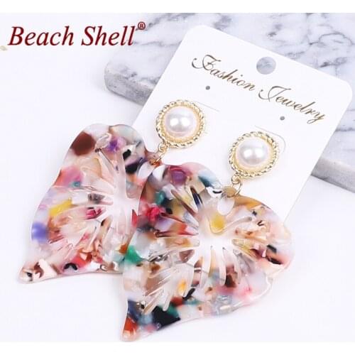 2020 Leaf Earrings For Women Drop Earrings Bohemian Dangle Hanging Earrings Fashion Jewelry Geometric Trendy Boho Earing Summer