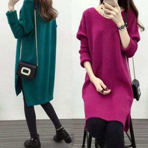 2021 New Autumn Winter Women Sweater Pullover New Loose Knitted Sweater Solid V-neck Long Sleeve Jumper Female Tops