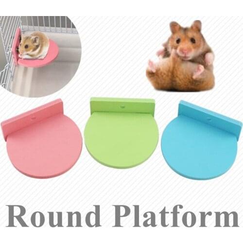 1PC Hamster Platform Pet Parrot Wood Stand Rack Toy Hamster Station Board Branch Perches For Bird Cage Small Animals Rat Toys