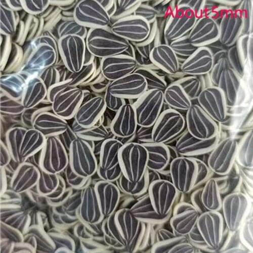 100g Mini Sunflower Seeds Polymer Clay Sprinkles for Crafts Making DIY Nail Art Decoration Crystal Mud Filler Material:5mm