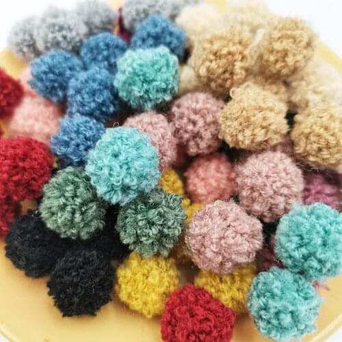 15MM 50pcs Multicolor Teddy Pom Pom Plush Balls Wedding Party Decor Fluffy Pom Pom DIY Childrens Toys Handicraft Accessories