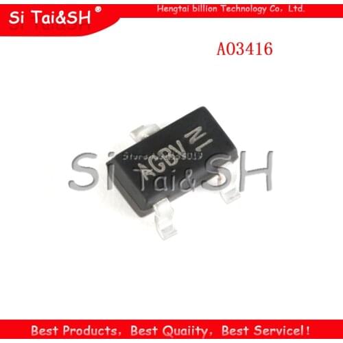 20pcs AO3416 SOT-23 3416 SOT23 AGRV N-Channel Enhancement Mode Field Effect