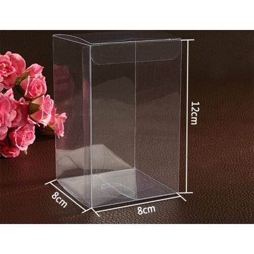 30pcs 8*8*12cm clear plastic pvc box packing boxes for gifts/chocolate/candy/cosmetic/cake/crafts square transparent pvc Box
