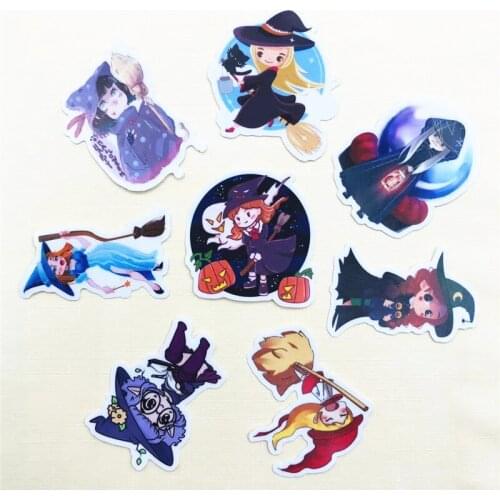 30 cute cartoon witch scrapbook stickers