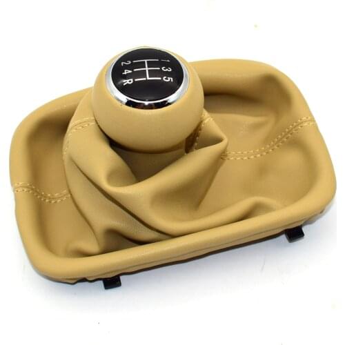 5 Speed Car Shift Gear Knob With PU Leather Gaitor Boot Collar Cover for Audi A6 C5 1997-2001 A4 B5 1998-2000 A8 D2 5 GEARBOX