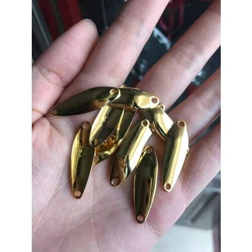 50pcs 1.7g Copper Salmon Fishing Spoon Blanks Bass Pike Lure Baits Fishing Gear