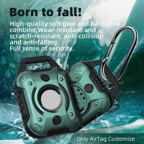 For Apple Airtag Case Armor Protective Case With Keychain Shockproof Cover For Apple Tracker TPU Anti-lost Device For Airtag