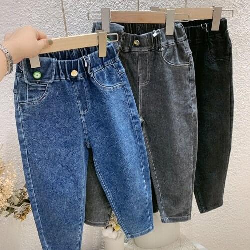 Baby Girl Denim Pants 2020 Autumn New Childrens High Waist Jeans Kids Boys Casual Cowboy Pants Toddler Trousers Baby Jeans 2-7Y
