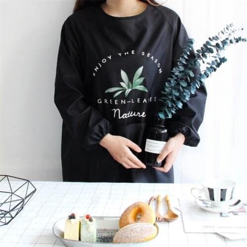 Parent-child Baking Apron Long-sleeved Printes Apron Waterproof And Oil-proof Painting Dirty Smock Apron Home Cleaning Aprons