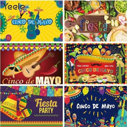 Yeele Mexican Fiesta Theme Birthday Banner Party Event Photography Backdrop Photographic cinco de mayo Decoration Backgrounds