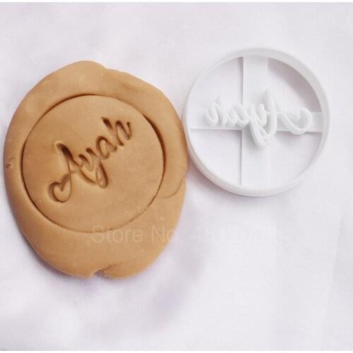 Name cookie cutter -Custom circle Name cookie cutter (Personalized) - Personalized cookie cutter - Birthday cookie cutter - C