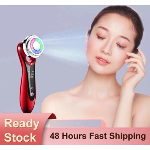 Beauty Instrument Face Lifting Heat Red Blue Light Face Cleaner Deep Cleansing Home Skin Care Device Face Massager