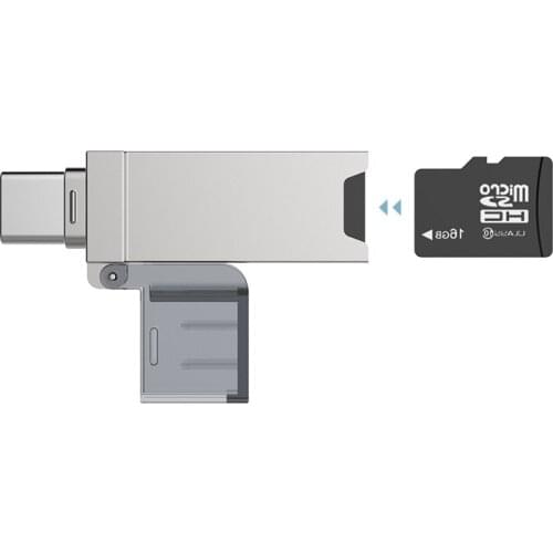 DM USB C Card Reader CR006 Micro SD/TF Type C Multi Memory Card Reader for MacBook or smartphone with USB-C interface