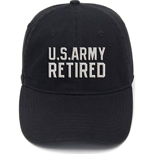Lyprerazy Army Retired Washed Cotton Adjustable Men Women Unisex Hip Hop Cool Flock Printing Baseball Cap