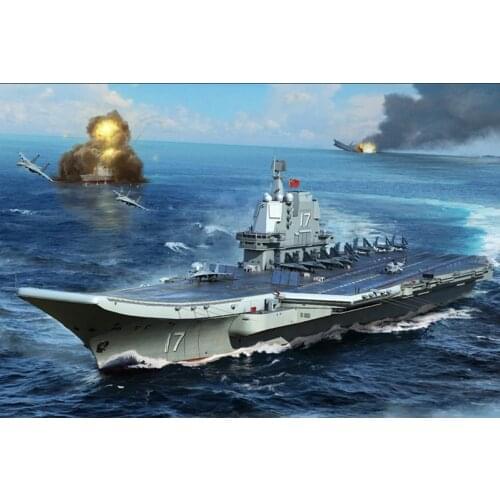 Trumpeter 06725 1/700 Chinese PLA Navy Type 002 Aircraft Carrier Assembly Model Building Kits Hobby Plastic Toys For Adults DIY