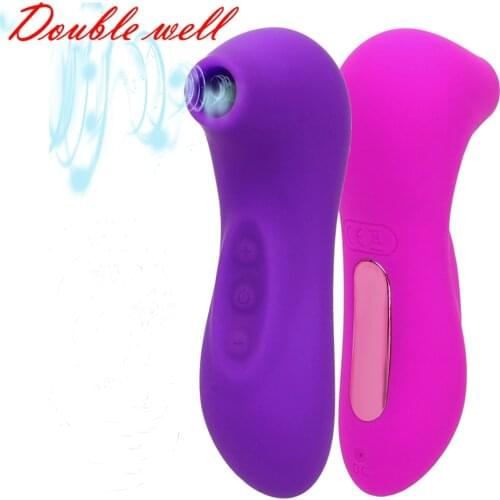 Powerful Clit Sucker Vibrator Vibrating Clitoris Vagina Stimulator Nipple Sucking Sex Oral Licking Blowjob Tongue sex toy