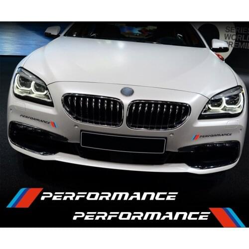 Car Front Bumper Sticker Decal Stickers Sport Performance For BMW E90 F30 F10 F20 E46 E36 E60 F15 F30 E39 E53 G30 Z4 Car Styling