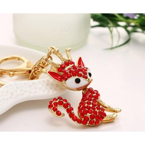 GYWYN2020 the latest key chain car keyring ladys bag pendant lady small gift lovely little fox pendant