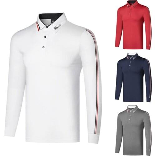 Spring 2020 new golf clothes mens golf clothes breathable quick drying outdoor sports clothes polo shirt
