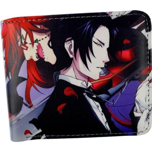New Arrival Japan Anime Black Butler Short Wallet Kuroshitsuji Coin Purse for Young