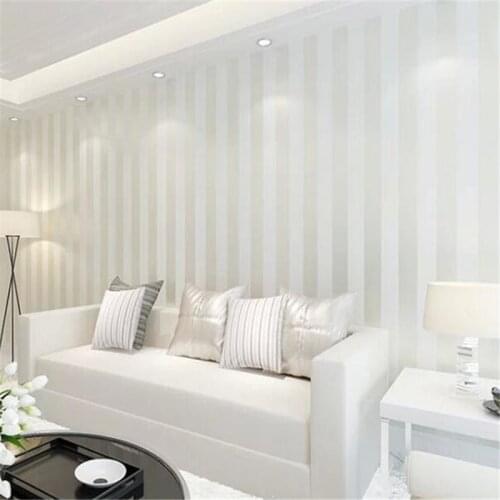 Beibehang papel de parede Modern Simple Style 3D Striped Wall 3 D Wallpaper of Cream White Background Wallpaper for walls 3 d