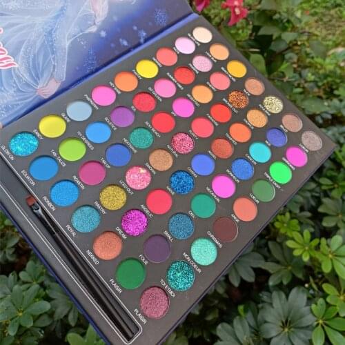 ICYCHEER 63 Color Eye Shadow Palette Colorful Artist Shimmer Glitter Matte Pigmented Powder Pressed Eyeshadow Makeup Kit Longlas