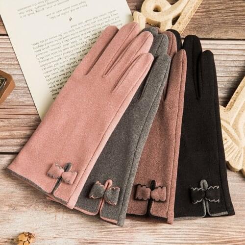 Womens Winter Warm Gloves Lightweight Fleece-Lined Driving Gloves Leather Gloves Fingerless Fashion Gloves Women