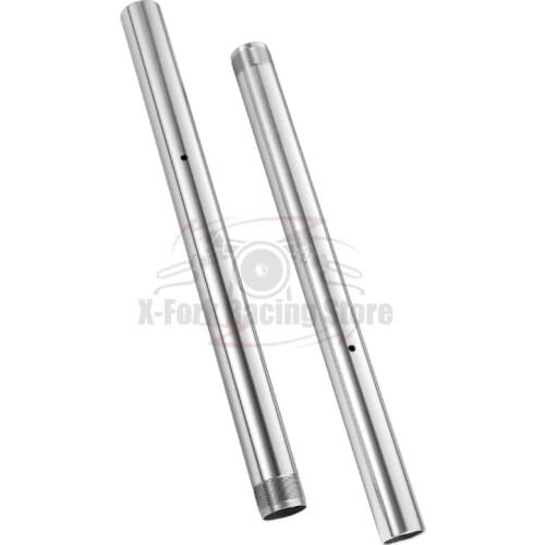 Front Pipes Fork Inner Tubes Silver Pair For SUZUKI GSX1300R Hayabusa 1999-2007 2000 2001 2002 2003 2004 2005 2006
