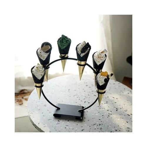 INS Style Handmade Ice Cream Display Stand Wedding Party Birthday Cupcake Storage Rack Cone Holders Restaurant Buffet Show Tools