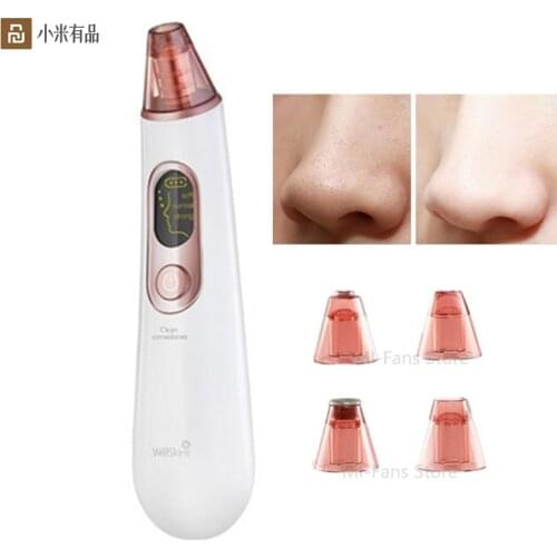 Youpin Wellskins USB Rechargeable Blackhead Remover Face Pore Vacuum Skin Care Acne Pore Cleaner Pimple Removal Vacuum Suction F