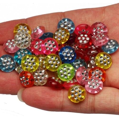Colorful Mixed 100pcs Round 10x5mm Loose Acrylic Spacer Beads For Jewelry Making DIY Charm Necklace Bracelet Beaded Accessories