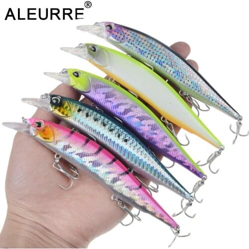 ALEURRE 13.5cm 17g 0.2m-3m SP Minnow Fishing Lure Laser Hard Artificial Bait 3D Eyes Fishing Wobblers Diving Crankbait