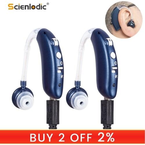 Hearing Aid Ear Sound Amplifier BTE Rechargeable Hearing Aids Adjustable Sound Hearing Amplifier for Elderly Hearing Loss