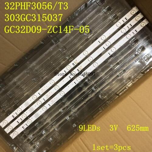 LED Backlight strip 9 almp For Philips 32"TV 321E5Q 32PHF3056/T3 GC32D09-ZC21A-07 ZC14F-05 303GC315037 VS16131 VX3203S EB320HQ