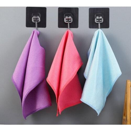 Wipe Glass Home Cleaning New Fish Scale Rag For Home Kitchen Rag And Tools Cleaning Dishes Means Dish Cloth For Glass Micro M7A6