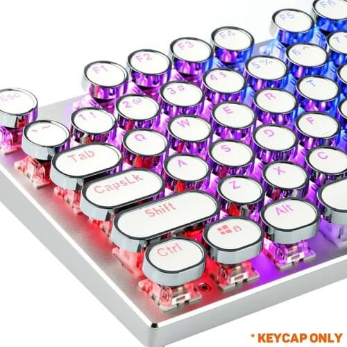 104Pcs/Set Keycap PBT Universal Round Key Cap Keycaps for Cherry MX Mechanical Keyboard Black/Red/White Keycap Ergonomic Backlit