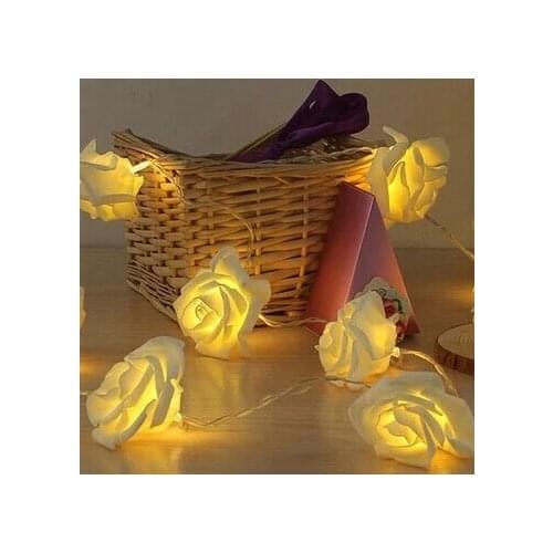 Indoor/Outdoor High Quality 20LEDs Rose Flower Fairy String Lights Wedding Garden Party Christmas Decoration LED Light