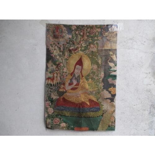 Elaboraet Tibetan silk embroidery bodhisattva thangka