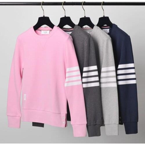 2021 Fashion TB THOM Brand Spring Autumn hooded Clothing Cotton Jacket Women Sweatshirts O-Neck Casual Sportswear Coat